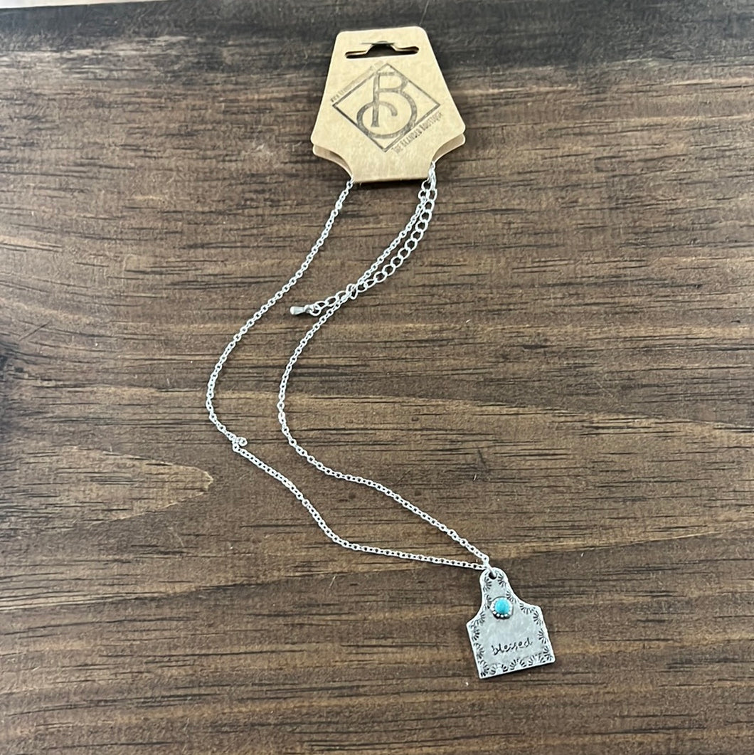 Blessed Cowtag Necklace