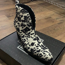 Load image into Gallery viewer, Cowhide Two Steppers Booties
