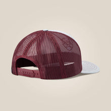 Load image into Gallery viewer, Ariat Men&#39;s Stacked Grey/Burgundy Logo Cap

