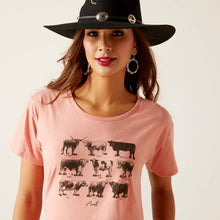 Load image into Gallery viewer, Ariat Women&#39;s Cow Chart T-shirt
