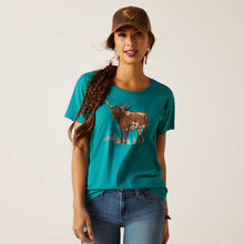 Load image into Gallery viewer, Ariat Women&#39;s Longhorn Watercolor Tee

