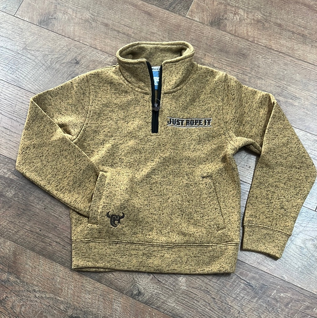 YOUTH Cowboy Hardware Just Rope It Speckle Fleece Cadet