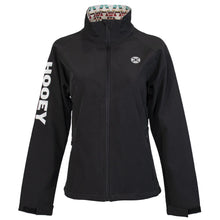 Load image into Gallery viewer, Hooey Women&#39;s Black w/ Multi Color Lining Softshell Jacket
