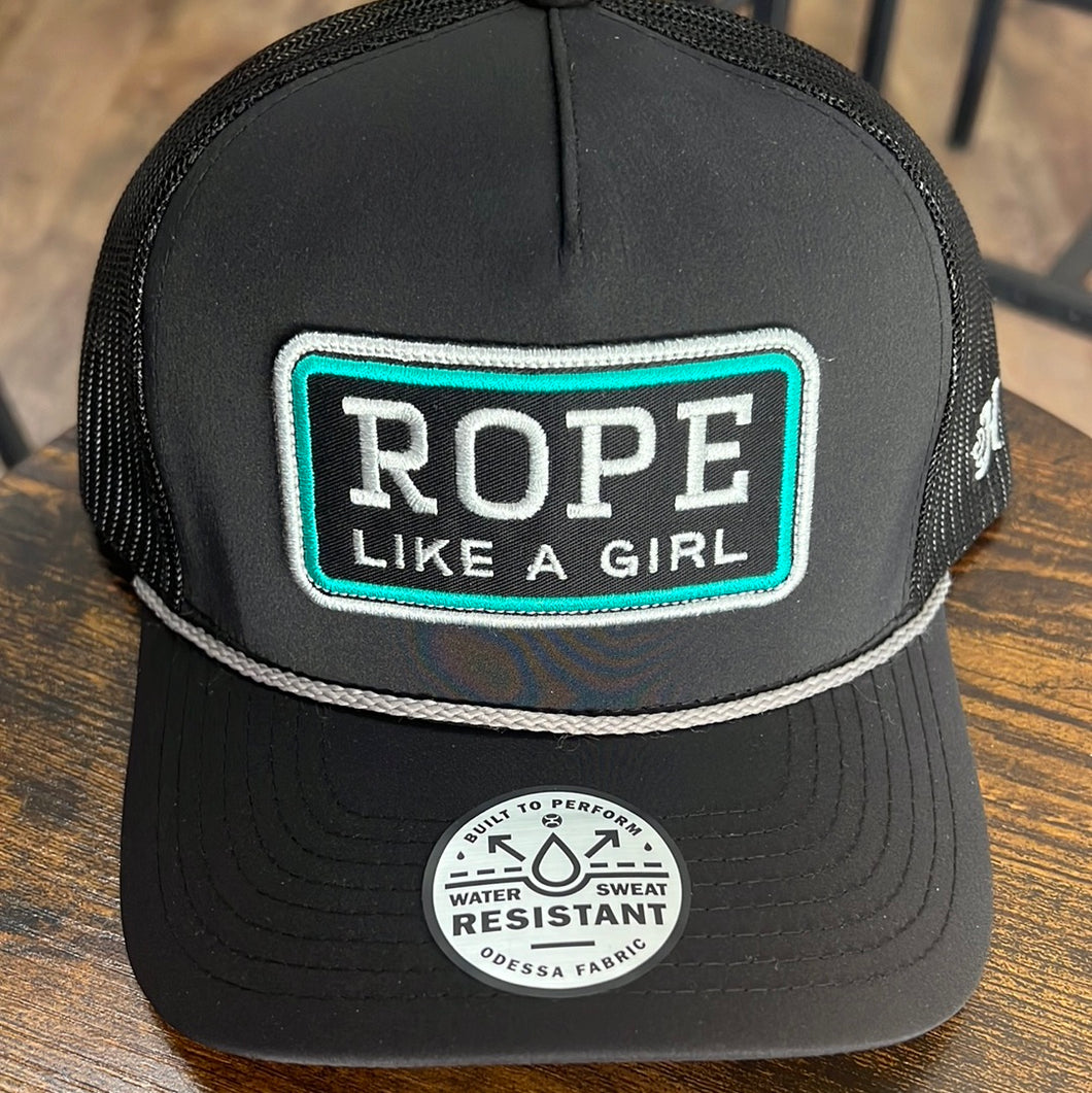 Hooey Rope Like A Girl Water Resistant Cap - Black
