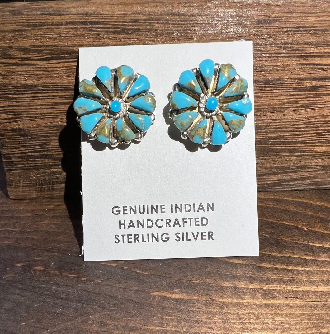 AUTHENTIC- Turquoise Flower Earrings