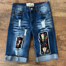Load image into Gallery viewer, Patchwork Skull Bermuda Shorts
