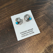 Load image into Gallery viewer, AUTHENTIC- SS/TURQUOISE Cowboy Hat Earrings
