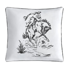 Load image into Gallery viewer, RANCH LIFE BRONC RIDER INDOOR/OUTDOOR PILLOW
