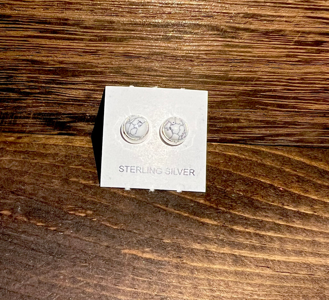 AUTHENTIC- SS/White Buffalo Post Earrings