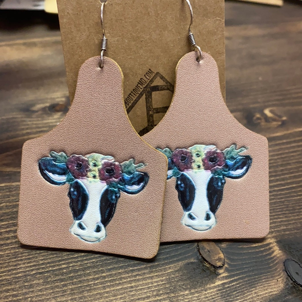 Cow Leather Earrings