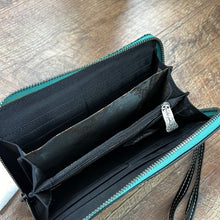 Load image into Gallery viewer, Trinity Ranch Teal Wallet Clutch
