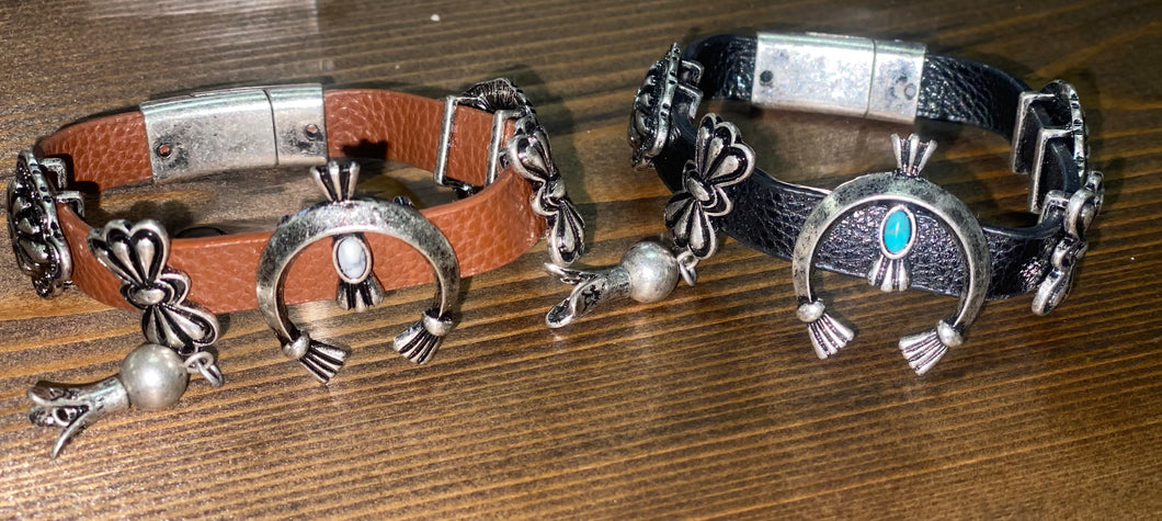 Navajo Leather Bracelet