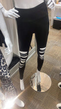 Load image into Gallery viewer, Laser Cut Leggings/Navy
