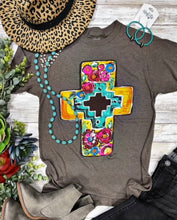 Load image into Gallery viewer, Floral Cross Graphic Tee
