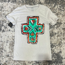 Load image into Gallery viewer, Western Aztec Cross Graphic Tee
