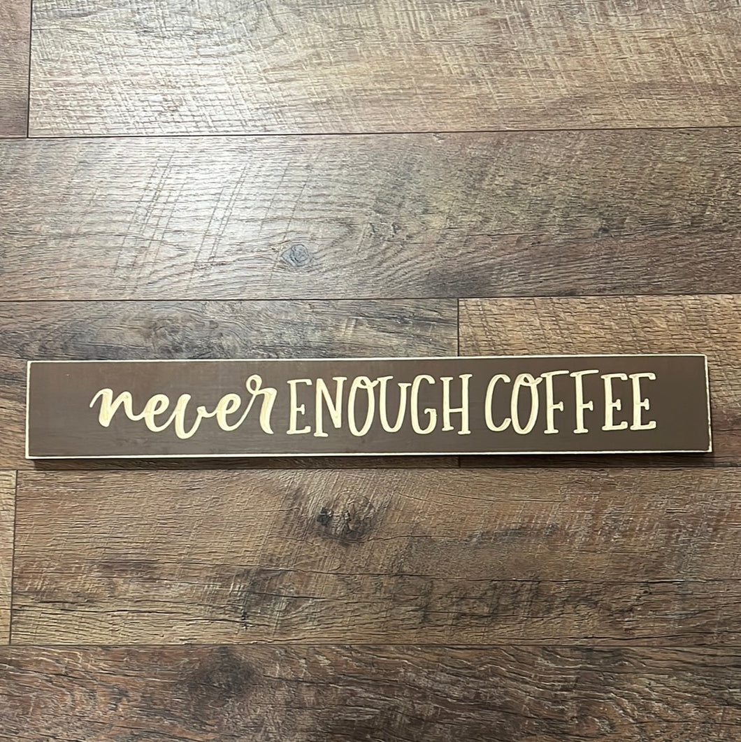 Never Enough Coffee Sign